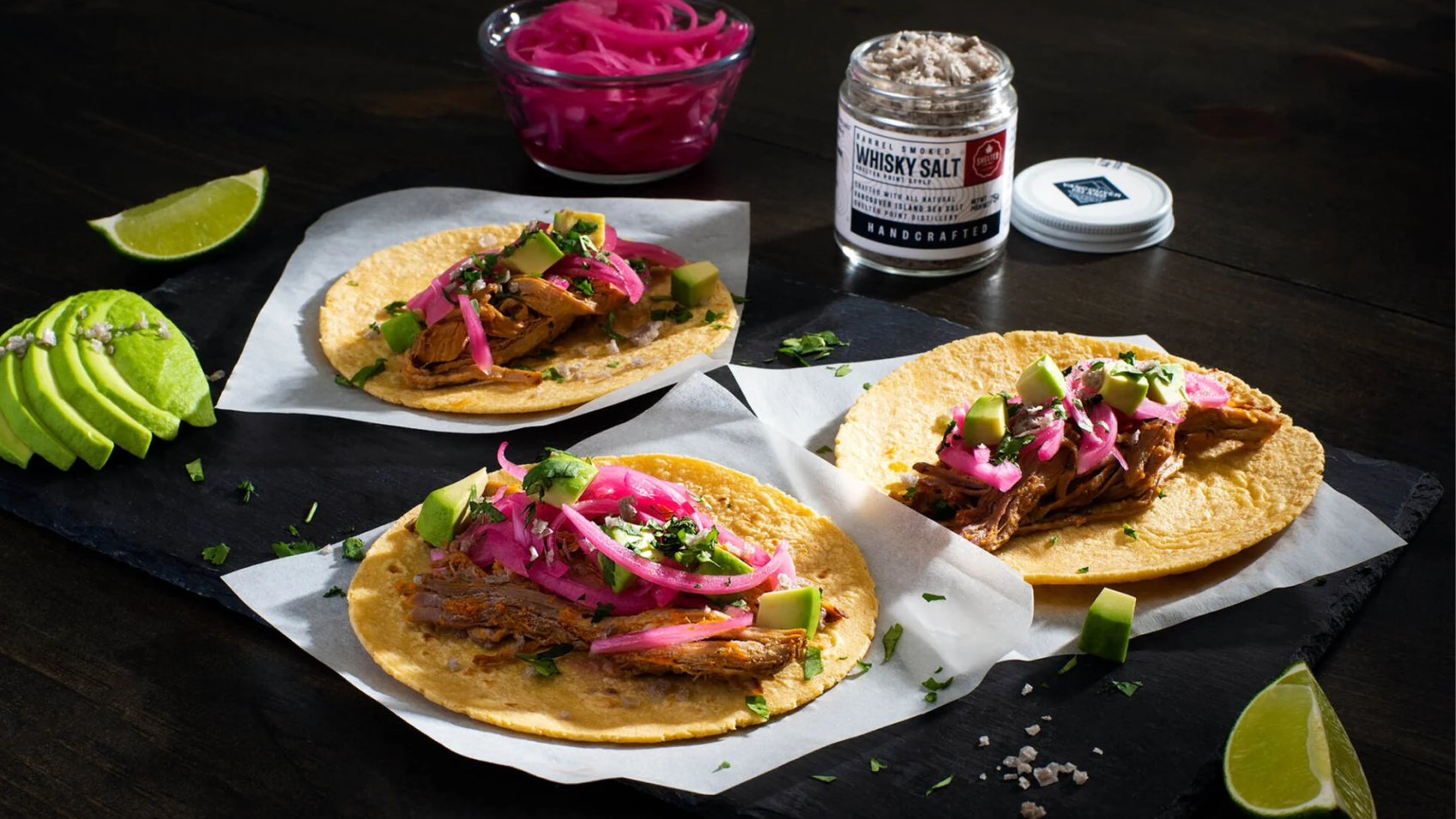 PULLED PORK CARNITAS WITH PICKLED ONIONS