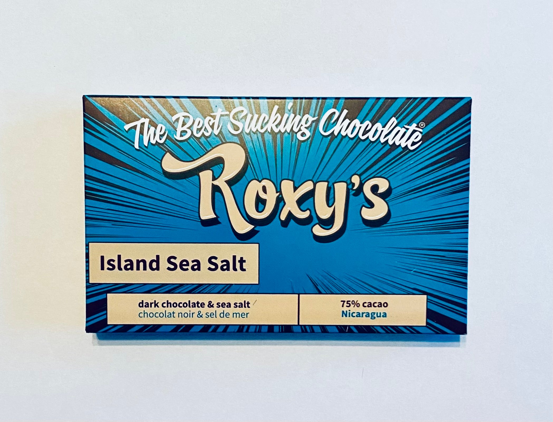Roxy's Chocolate - Island Sea Salt Bar (75% Dark Chocolate)
