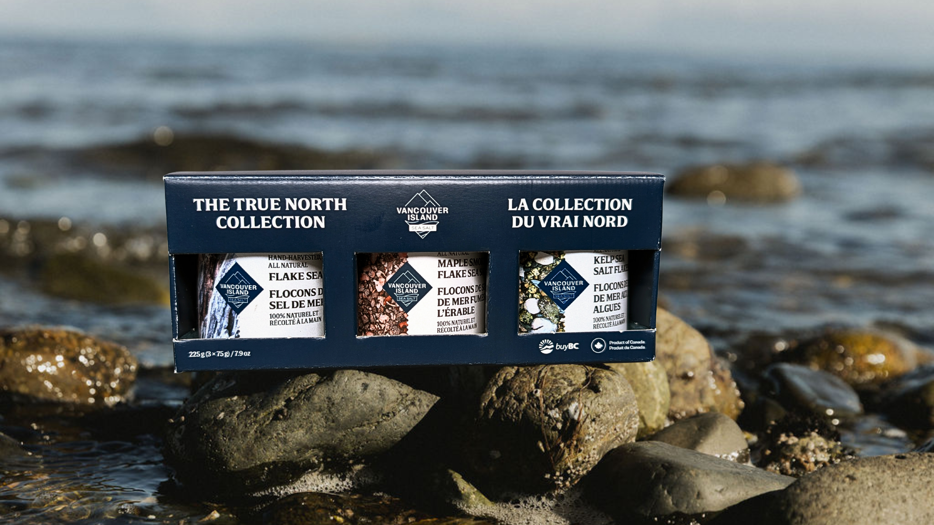 3 jar gift pack on the shore