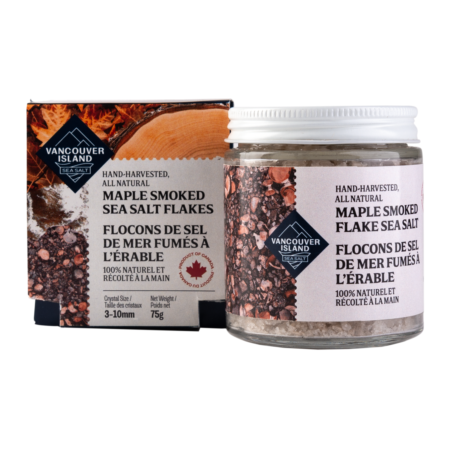 Maple Smoked Sea Salt Flakes (75g jar)