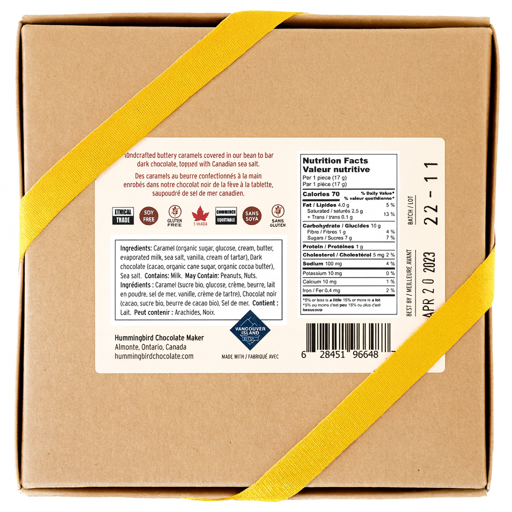 handcrafted caramel box