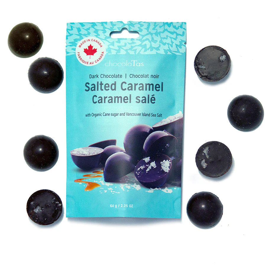 ChocolaTas 70% Dark Chocolate Salted Caramels