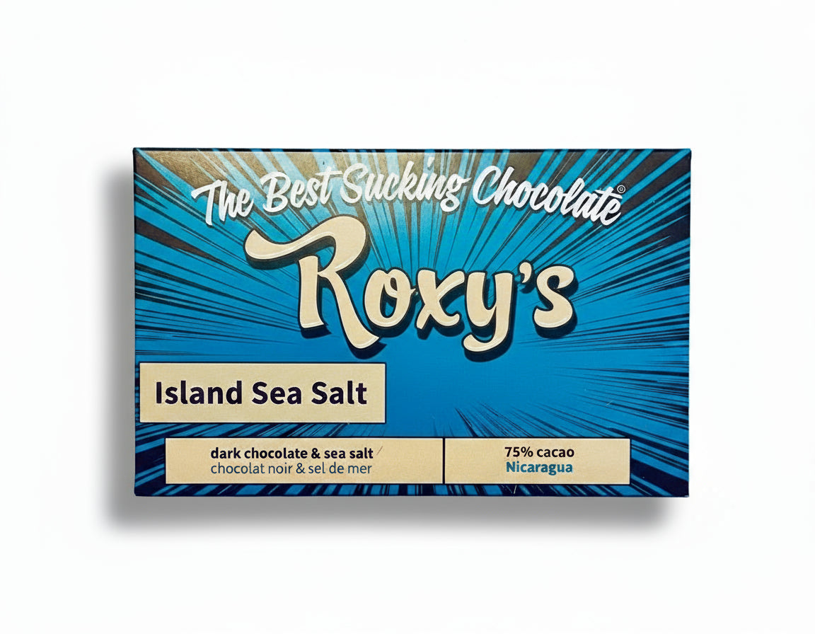 Roxy's Chocolate - Island Sea Salt Bar - 75% Dark Chocolate