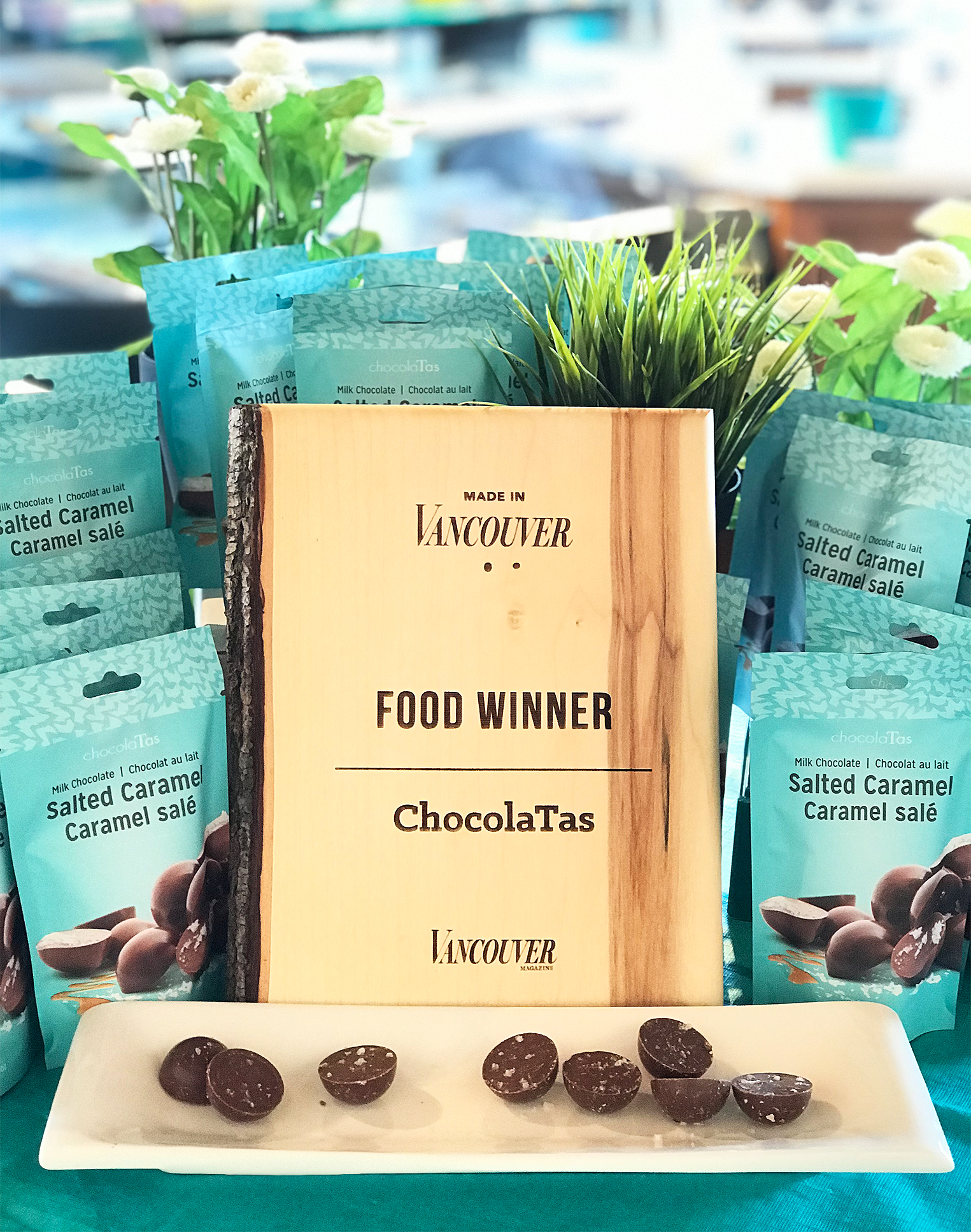 ChocolaTas Caramels salés au chocolat au lait 34%